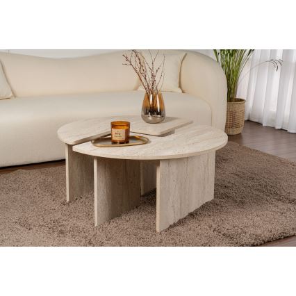 Sohvapöytä LUVIA, beige marmorikuosi