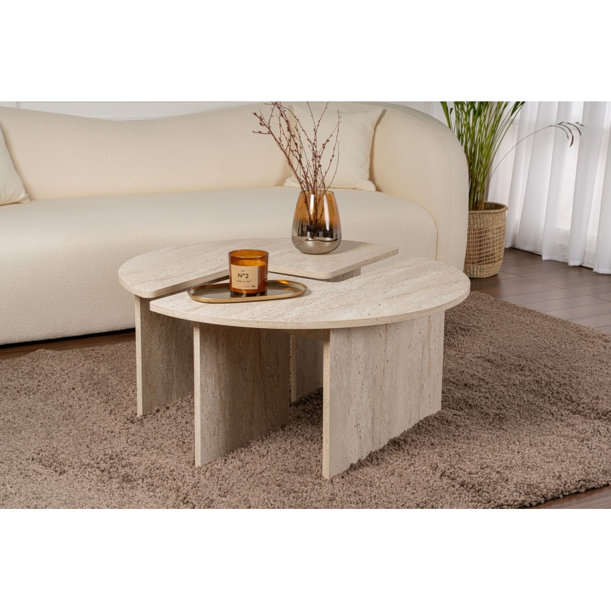 Sohvapöytä LUVIA, beige marmorikuosi