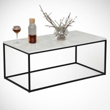 Sohvapöytä MARMO 43x95 cm musta/valkoinen