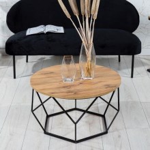 Sohvapöytä MARMUR 40x70 cm musta/ruskea
