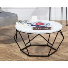 Sohvapöytä MARMUR 40x70 cm musta/valkoinen