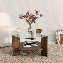 Sohvapöytä MONDO 40x75 cm mänty/läpinäkyvä