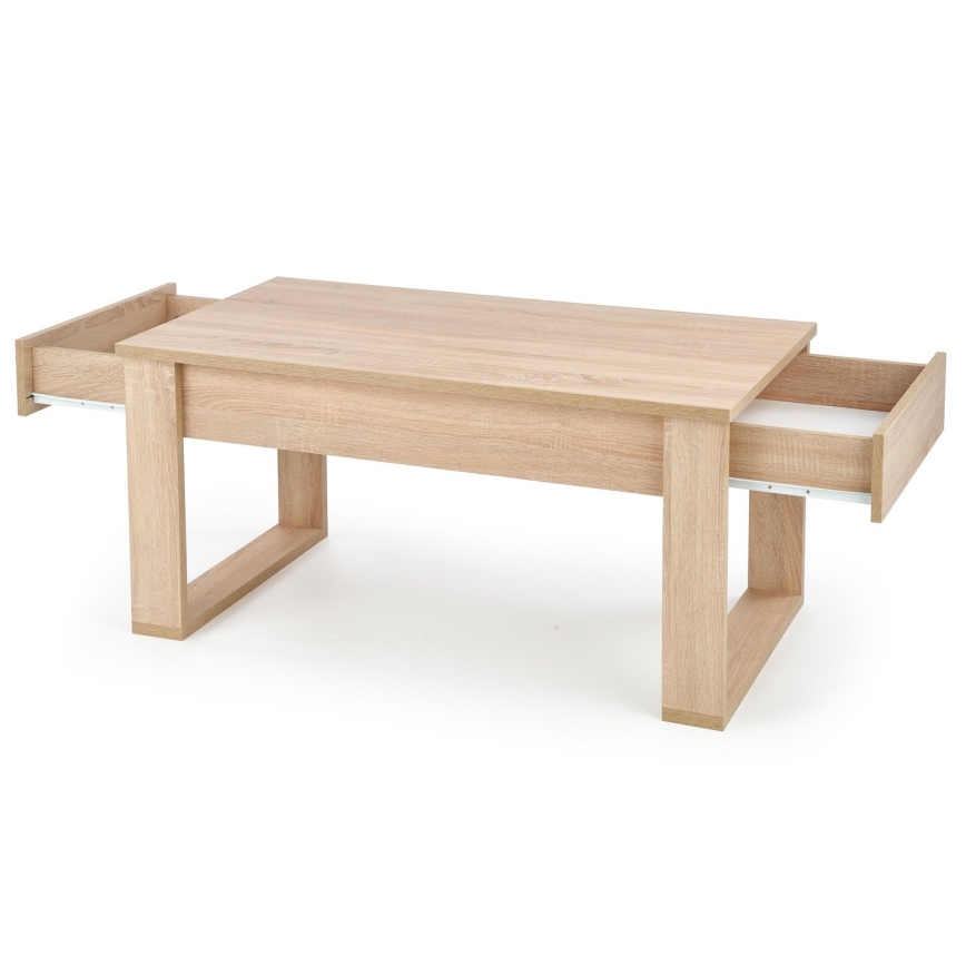 Sohvapöytä laatikoilla NEA 52x110 cm beige/tammi sonoma