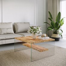 Sohvapöytä NIAGARA 40x75 cm mänty/läpinäkyvä