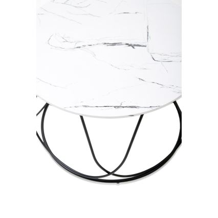 Sohvapöytä NUBIRA 41x60 cm musta/marmorinen sisustus