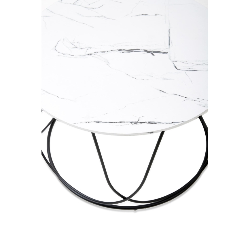 Sohvapöytä NUBIRA 41x60 cm musta/marmorinen sisustus