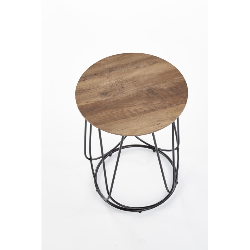 Sohvapöytä NUBIRA 51x40 cm musta/saksanpähkinä