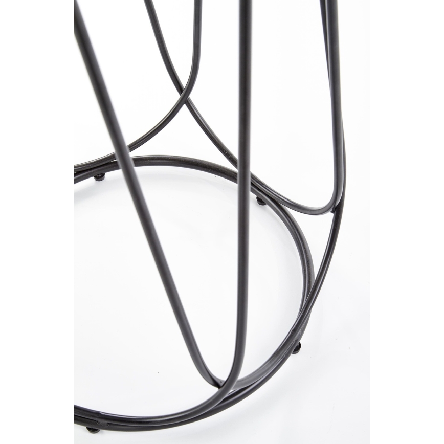 Sohvapöytä NUBIRA 51x40 cm musta/saksanpähkinä