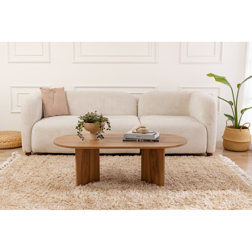 Sohvapöytä OVAL 60x120 cm ruskea