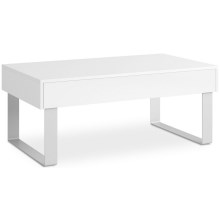 Sohvapöytä PAVO 45x110 cm kiiltävä valkoinen