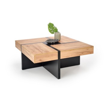 Sohvapöytä RADIX 100x100 cm musta/ruskea