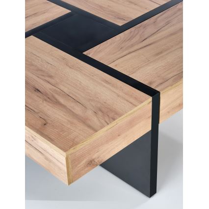 Sohvapöytä RADIX 100x100 cm musta/ruskea