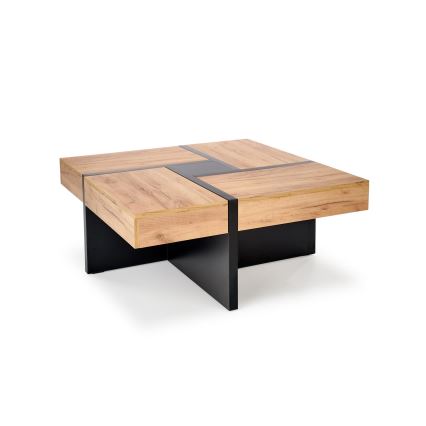Sohvapöytä RADIX 100x100 cm musta/ruskea