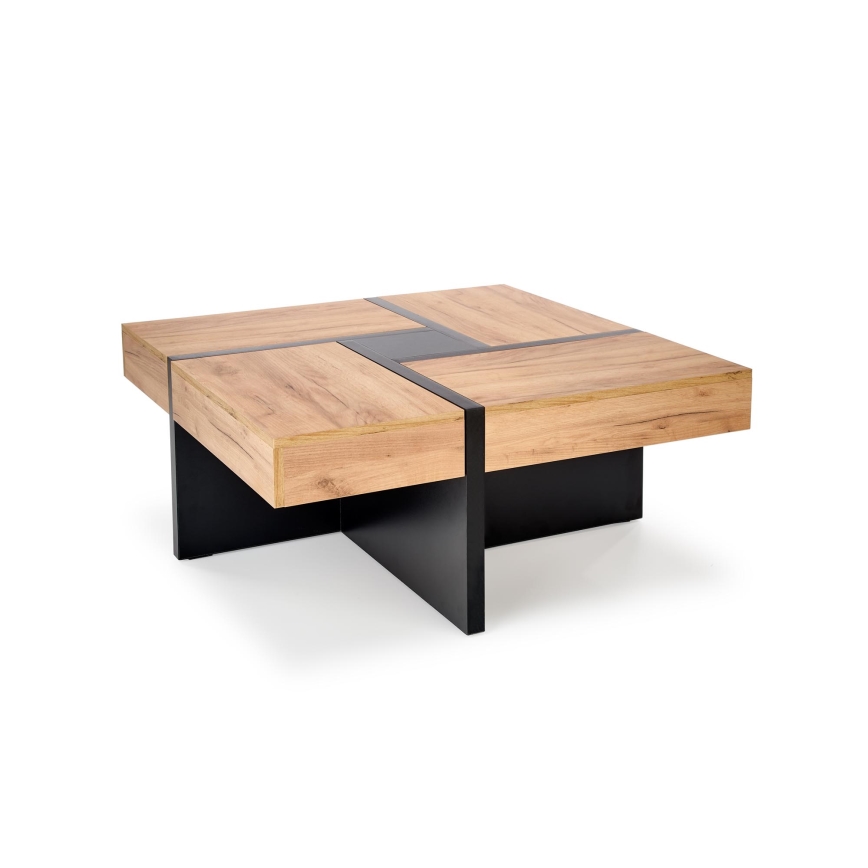 Sohvapöytä RADIX 100x100 cm musta/ruskea