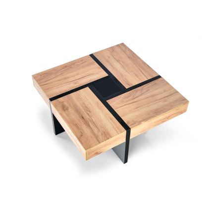 Sohvapöytä RADIX 100x100 cm musta/ruskea