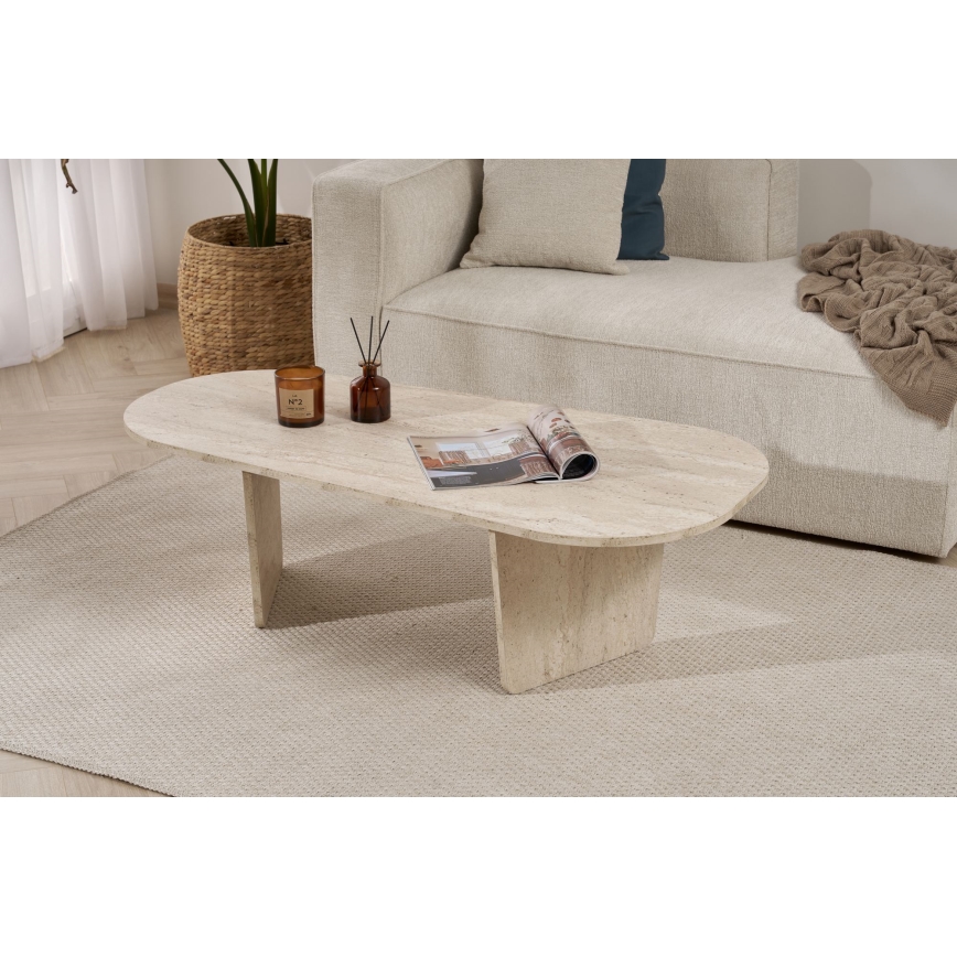 Sohvapöytä ROND 130x65 cm beige