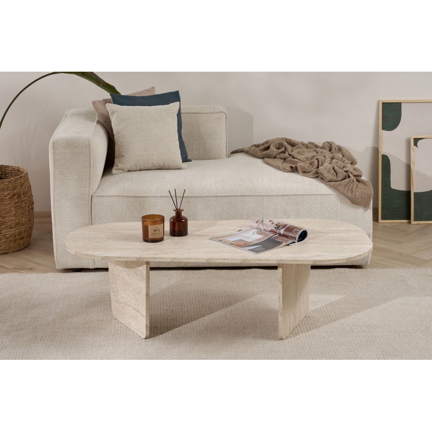 Sohvapöytä ROND 130x65 cm beige