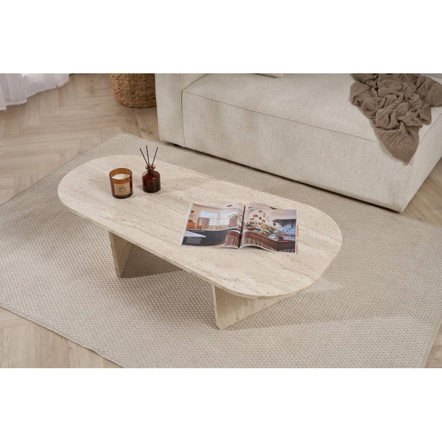 Sohvapöytä ROND 130x65 cm beige