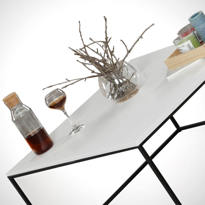 Sohvapöytä ROYAL 43x75 cm musta/valkoinen