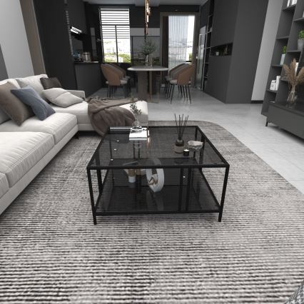 Sohvapöytä URANUS 40x80 cm musta