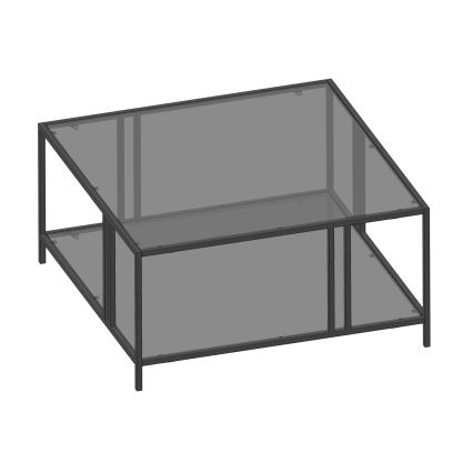 Sohvapöytä URANUS 40x80 cm musta