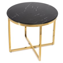 Sohvapöytä VERTIGO 50x60 cm kulta/musta
