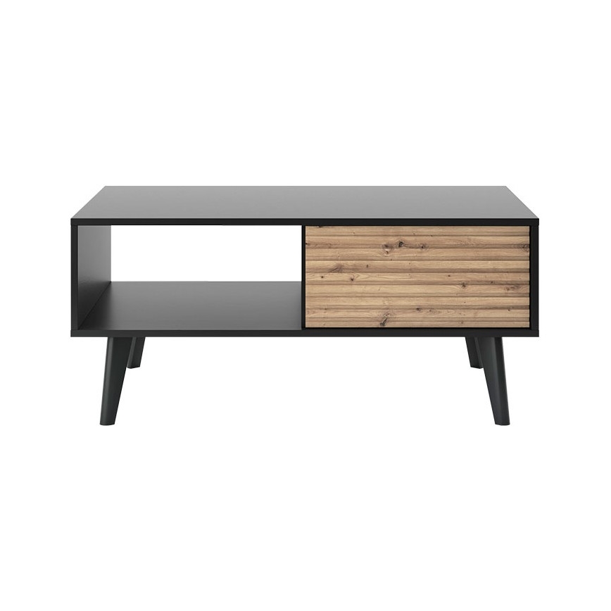 Sohvapöytä WILLOW 46x104 cm musta/artisaanipähkinä