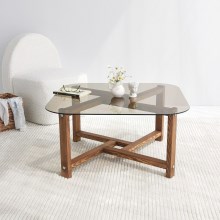 Sohvapöytä ZEN 40x80 cm mänty/läpinäkyvä