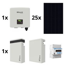Sol. sarja: SOLAX Power - 10kWp RISEN musta + 15kW SOLAX invertteri 3p + 11,6 kWh akku