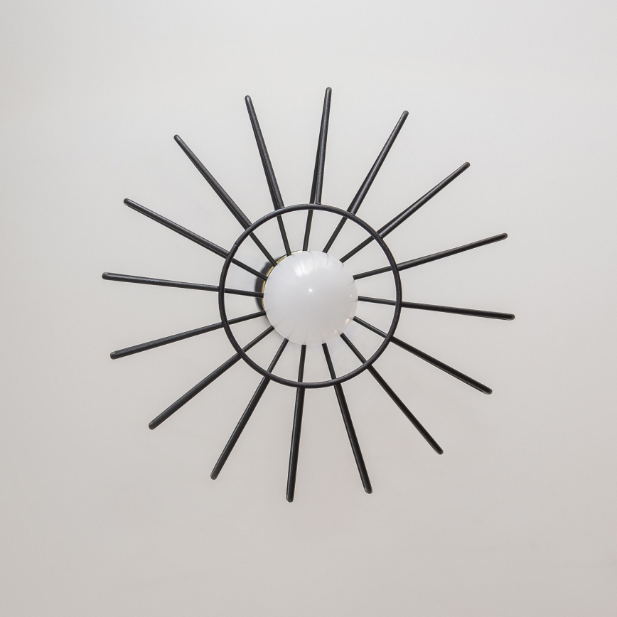 SOLANO-riippuvalaisin ripustusjohdolla 1xE27/15W/230V musta/kulta