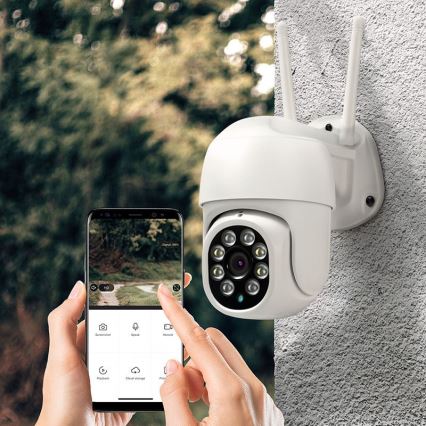 Ulkokamera anturilla, IP65-suojattu, Wi‑Fi ja Tuya-yhteensopiva