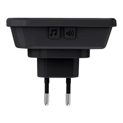 Langaton pistokeovikello 230V/1xCR2032 IP56 musta