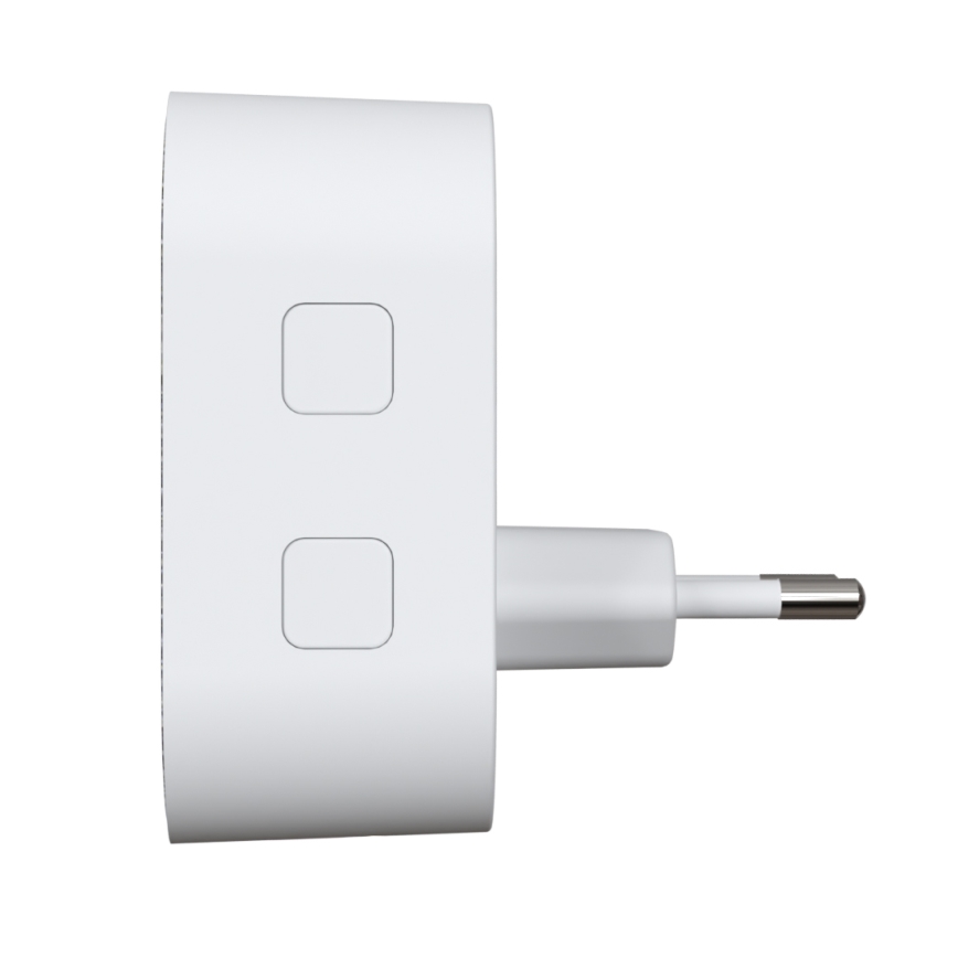 Langaton pistokeovikello 230V + 2x nappi 2xCR2032 IP44 valkoinen