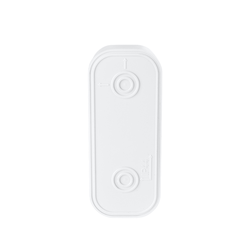 Langaton pistokeovikello 230V + 2x nappi 2xCR2032 IP44 valkoinen