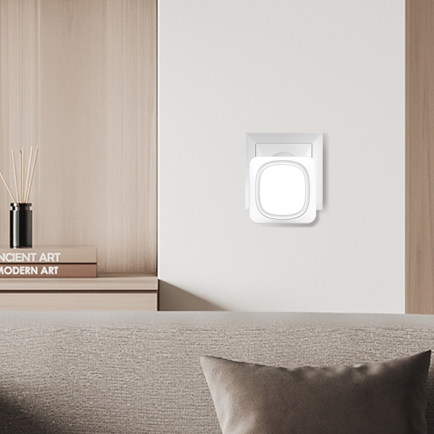 Langaton ovikello LED-valolla 230V/1xCR2032 IP56 valkoinen
