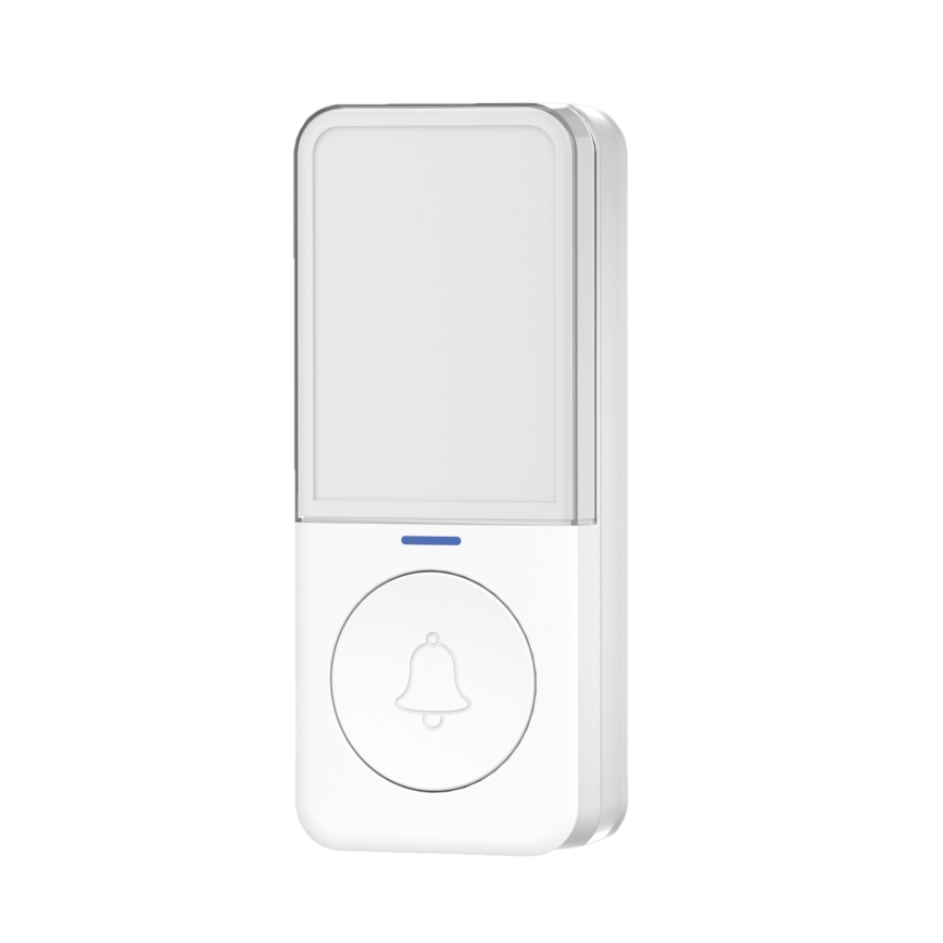 Langaton ovikello LED-valolla 230V/1xCR2032 IP56 valkoinen