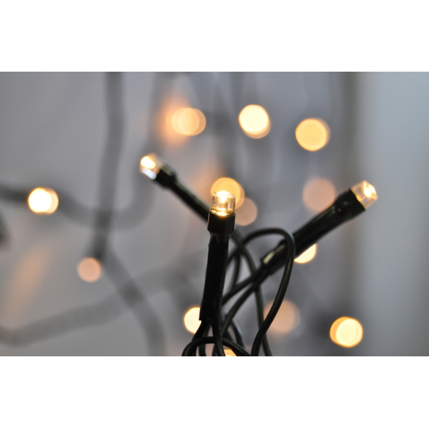 LED-ulkovalosarja 500 LED/8 toimintoa IP44 55 m lämmin valkoinen