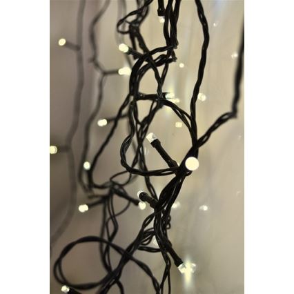 LED-ulkojouluketju 200xLED/8 toiminnot IP44 25m lämpimänvalkoinen