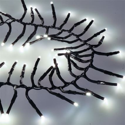 LED-jouluketju 576xLED/8 funktiota 8m IP44 kylmä valkoinen + kaukosäädin