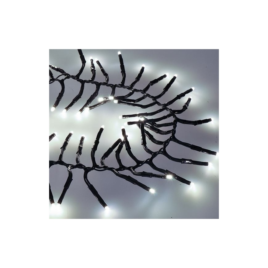 LED-jouluketju 576xLED/8 funktiota 8m IP44 kylmä valkoinen + kaukosäädin