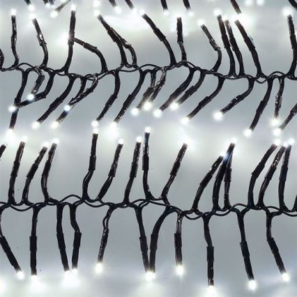 LED-jouluketju 576xLED/8 funktiota 8m IP44 kylmä valkoinen + kaukosäädin