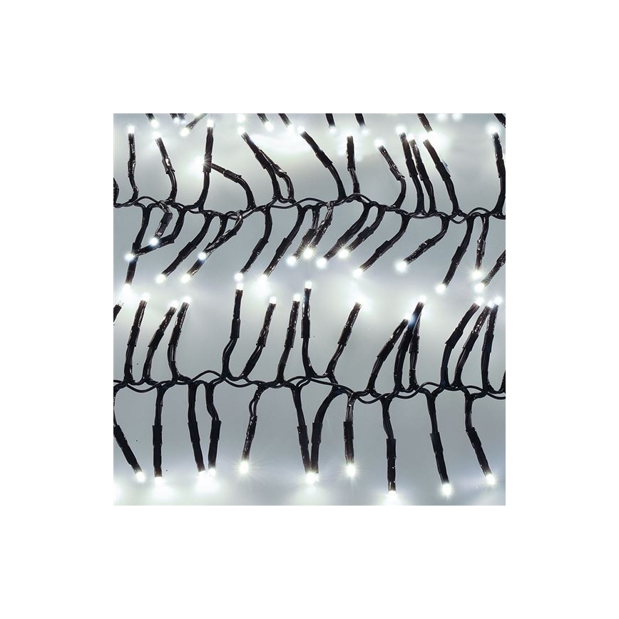 LED-jouluketju 576xLED/8 funktiota 8m IP44 kylmä valkoinen + kaukosäädin