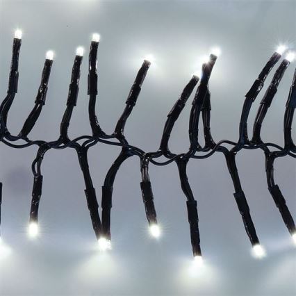 LED-jouluketju 576xLED/8 funktiota 8m IP44 kylmä valkoinen + kaukosäädin