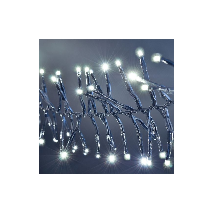 LED-ulkovaloketju 576xLED/8 toimintoa 8 m IP44 kylmänvalkoinen + kauko-ohjain