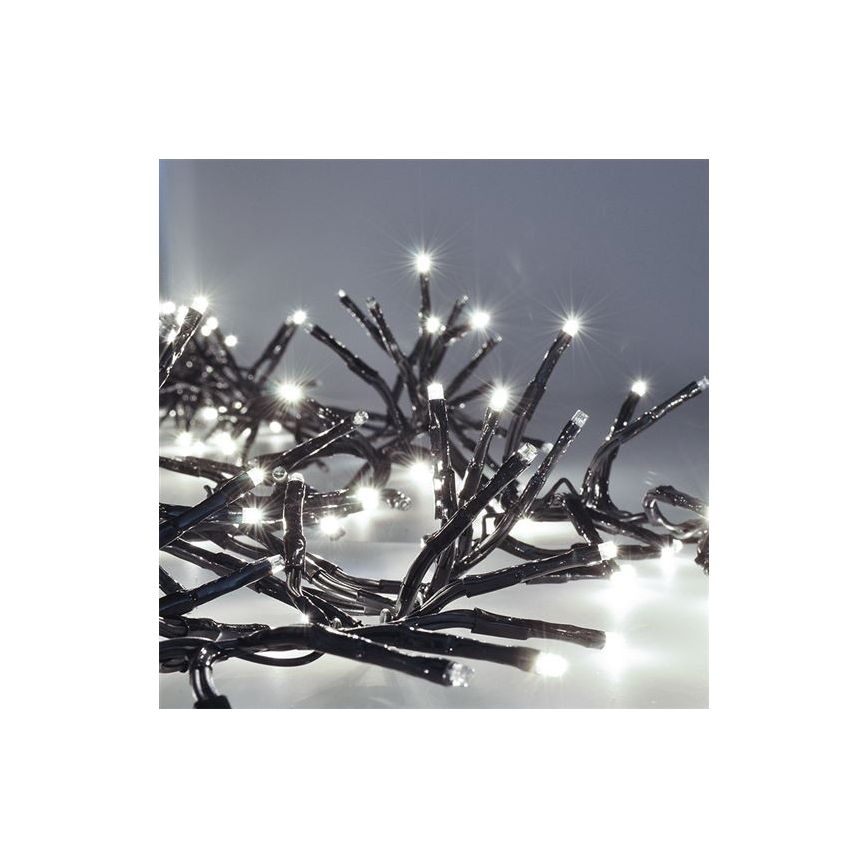 LED-ulkovaloketju 576xLED/8 toimintoa 8 m IP44 kylmänvalkoinen + kauko-ohjain