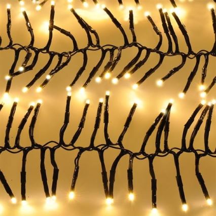 LED-jouluketju 576xLED/8 toimintoa 8m IP44 kylmä valkoinen + kaukosäädin