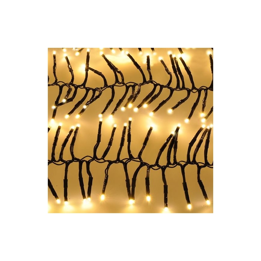 LED-jouluketju 576xLED/8 toimintoa 8m IP44 kylmä valkoinen + kaukosäädin