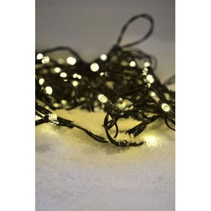 LED-jouluketju ulkokäyttöön 50xLED/8 toimintoa 8m IP44 lämmin valkoinen