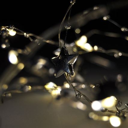 Solight 1v215 - LED jouluketju 20xLED/2xAA 1,5m lämmin valkoinen