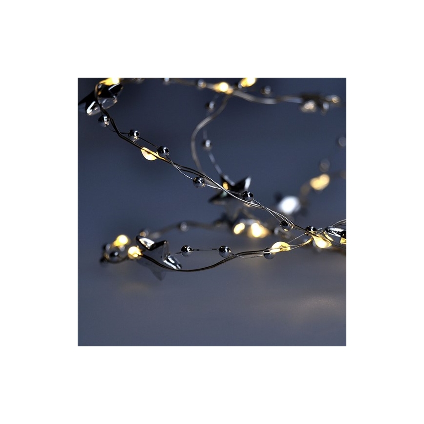 LED  valosarja 20xLED/2xAA 1,5m lämmin valkoinen